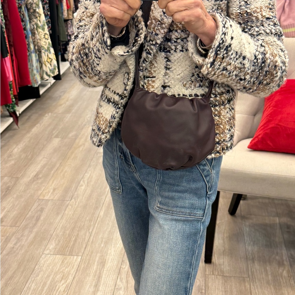 Bottega Veneta Brown Leather Crossbody Pouch